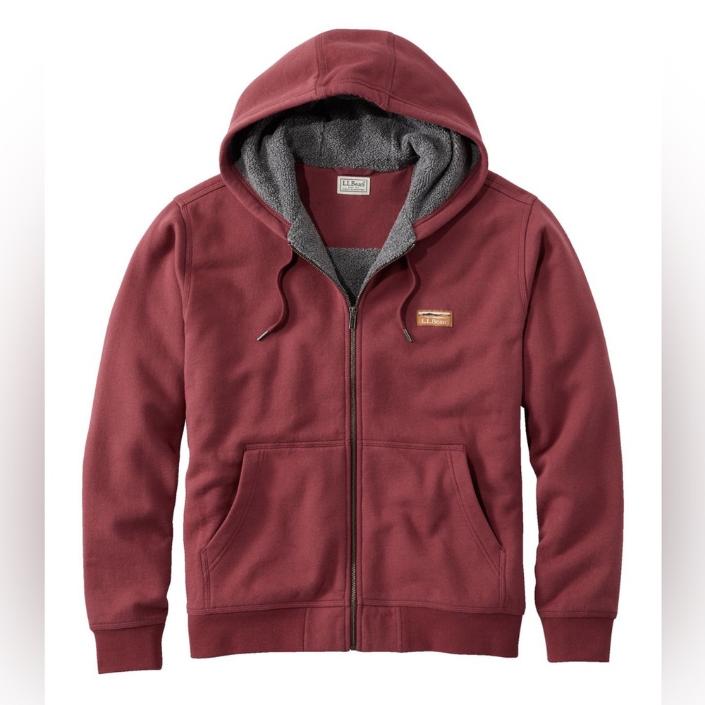 L.L. Bean Men’s Katahdin Iron Works Hoodie / Sweatshirt, Fleece-Lined - NWT
